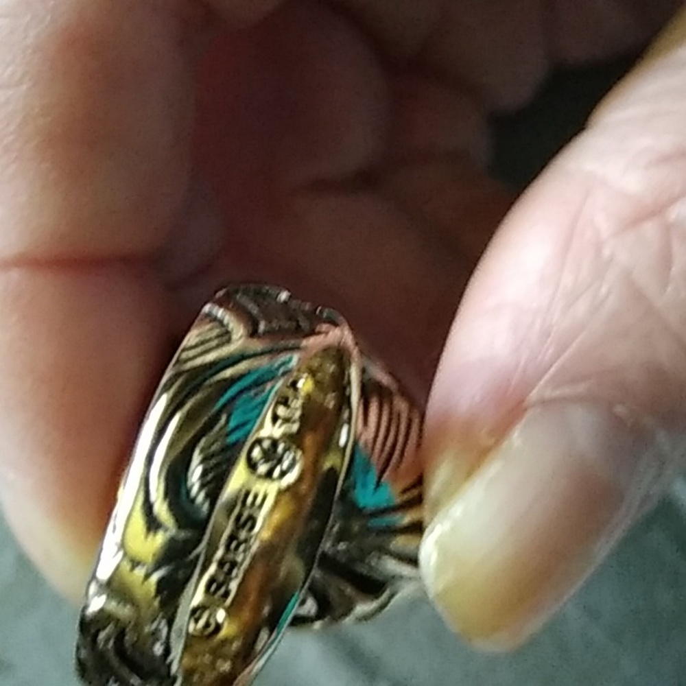 VINTAGE BARSE BROWN obsidian RING,NO ISSUES,SIZE7.5 - Picture 3 of 3